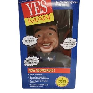 YES MAN TALKING DOLL TOY VOICE ACTIVATED PRERECORDED & RECORDABLE GAG GIFT RARE